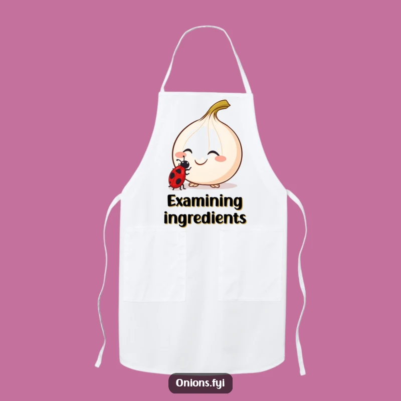 Funny Curious Onion Ladybug Apron - Cook with Nature's Fascination