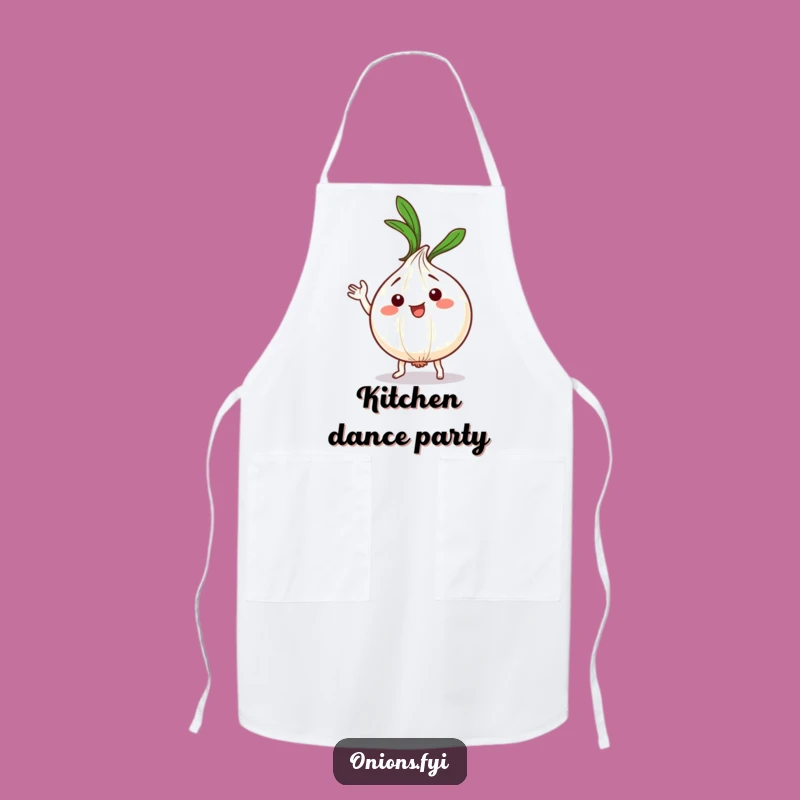 Funny Kawaii Onion Dance Apron - Cook with Rhythm, Perfect Humorous Gift