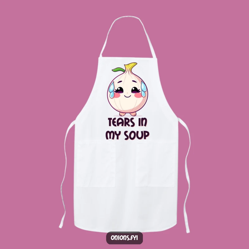 Funny Kitchen Apron: Onion Tears, Chef's Humor, Hilarious Cooking Gift