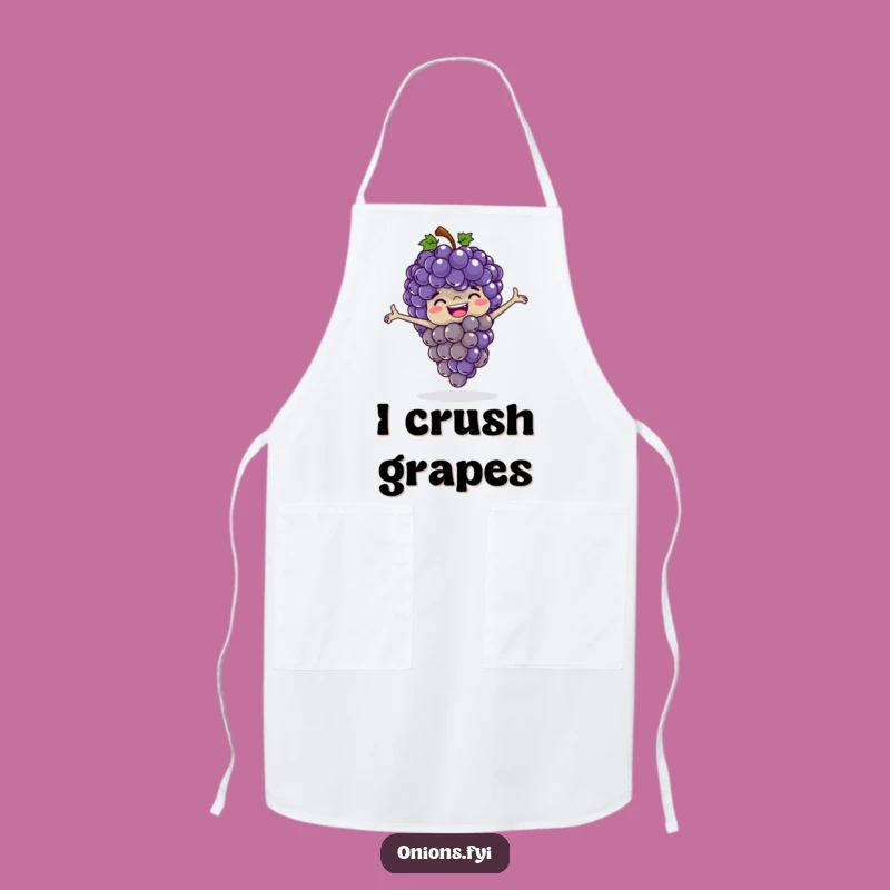 Funny Grapes Leapfrog Apron - Hilarious Kitchen Wear for Playful Cooks