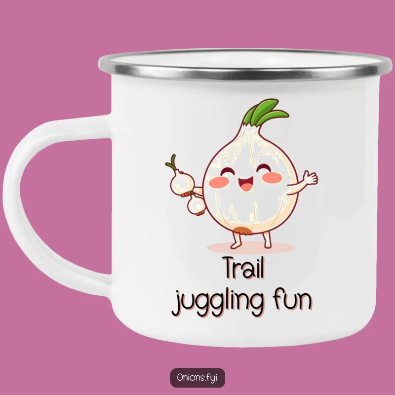 Funny Kawaii Onion Camping Mug - Outdoor Laughs, Hilarious Gift!