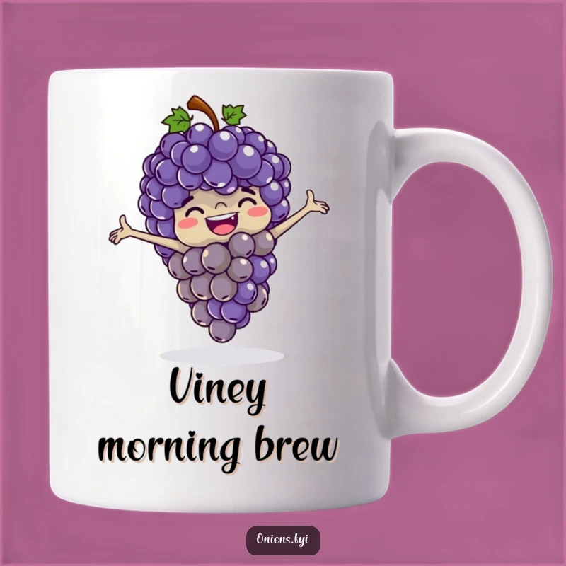 Funny Grapes Leapfrog Mug - Hilarious Fruit Gift for Wine Lovers & Playful People