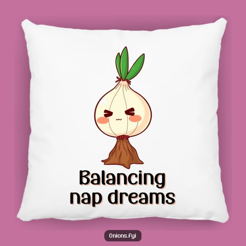 Funny Determined Onion Pillow: Cozy Character Cushion for Steadfastness