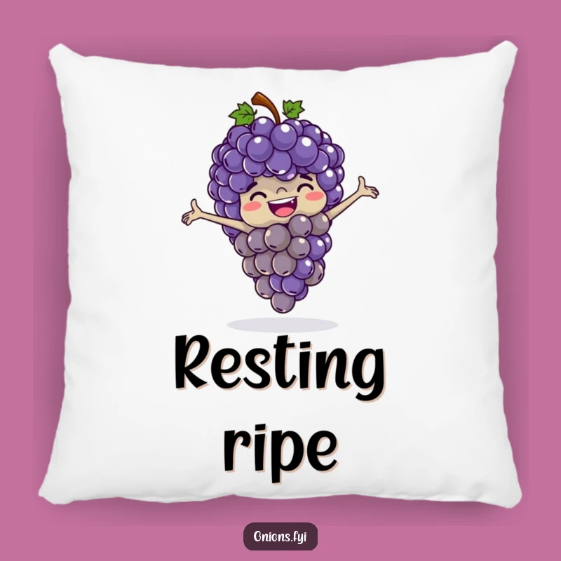 Funny Grapes Leapfrog Pillow - Cozy & Hilarious Accent for Playful Spaces