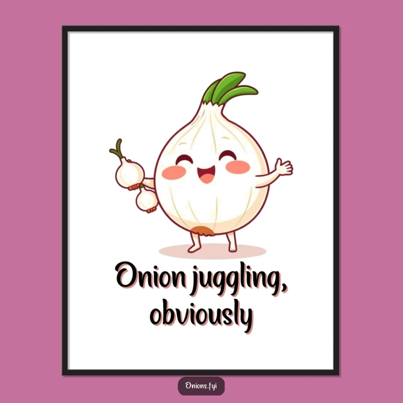 Funny Kawaii Onion Digital Art - Instant Veggie Fun, Perfect Gift!