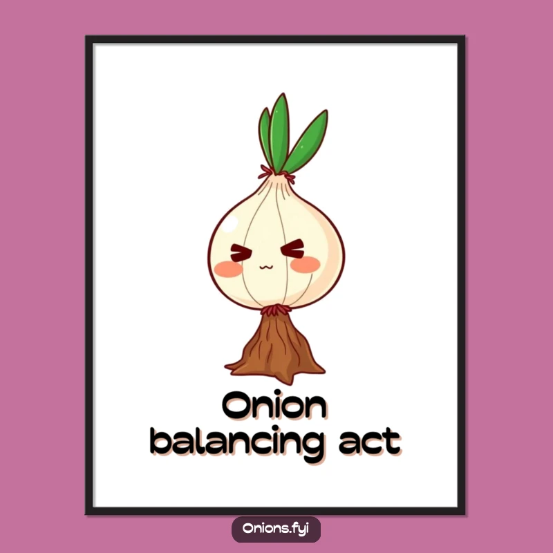 Funny Determined Onion Digital Art: Resilient Character Instant Download