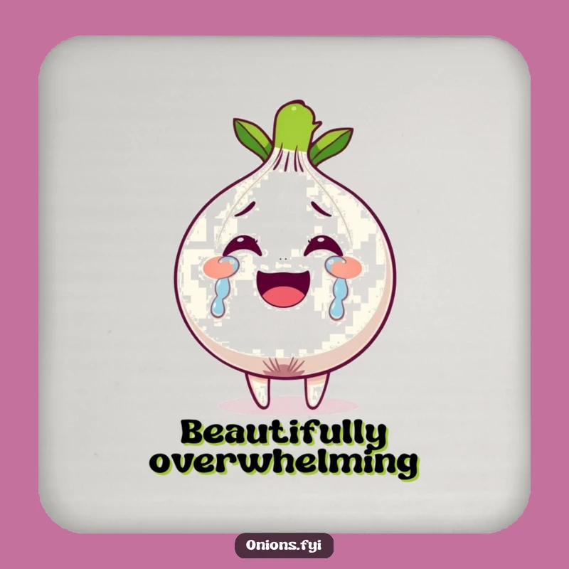 Funny Tears of Joy Onion Coaster - Hilarious Emotional Accessory