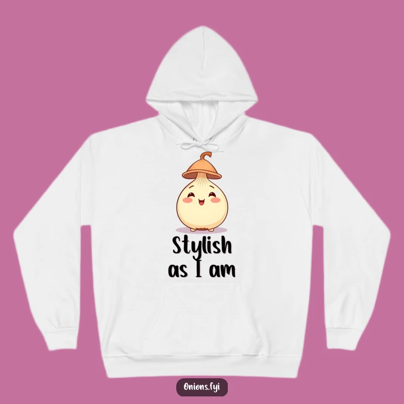 Funny Cheerful Onion Hat Hoodie - Cozy Style with a Touch of Class