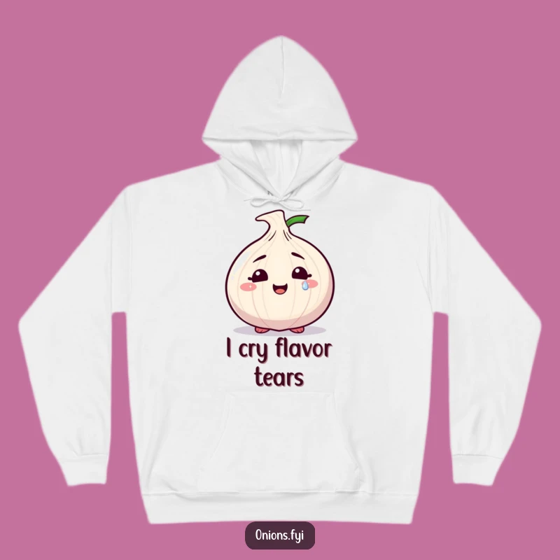 Funny Sparkly Tear Onion Hoodie: Cozy Character Comfort for Sensitive Souls