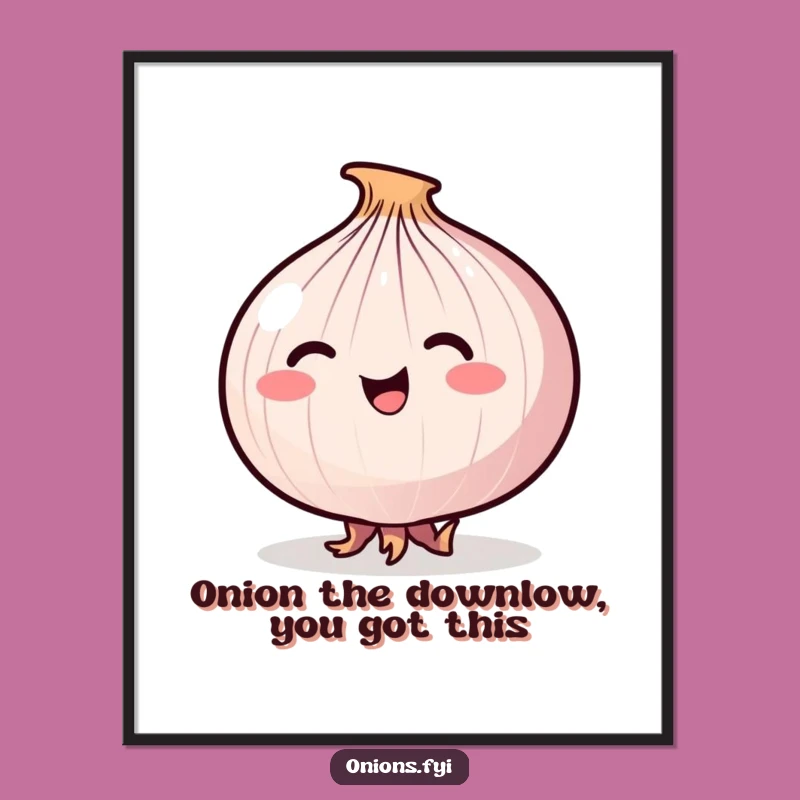 Free Printable Wall Art: Stealthy Onion Tiptoeing, Humorous Home Decor Download