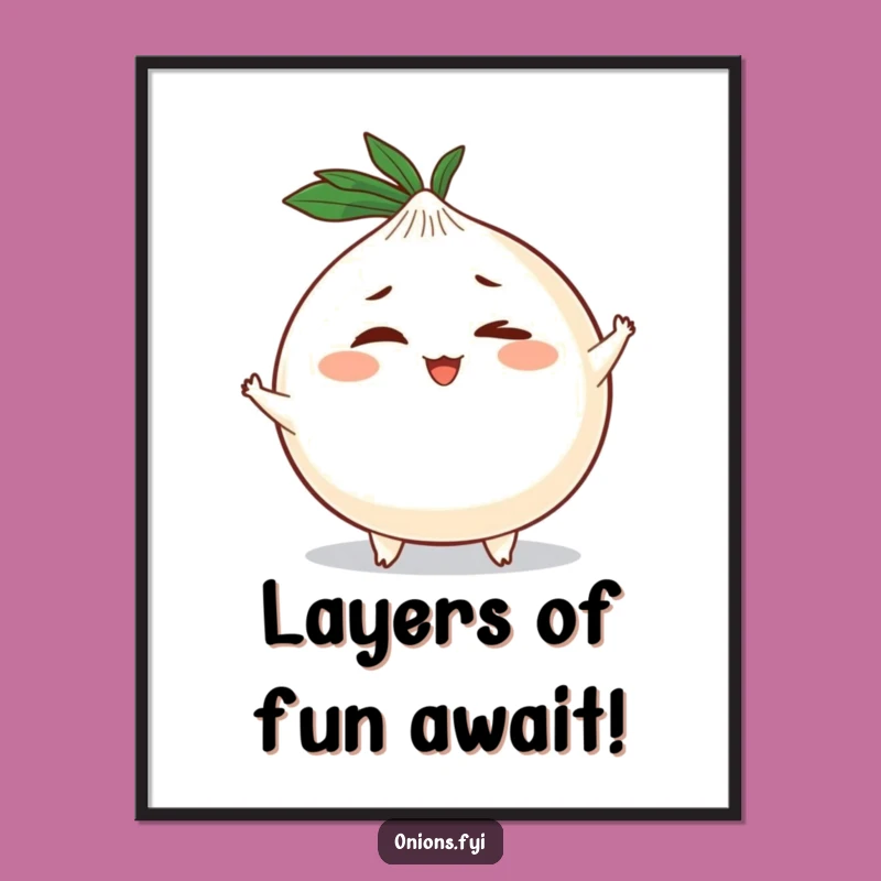 Free Printable Wall Art: Winking Onion, Fun & Playful Downloadable Decor