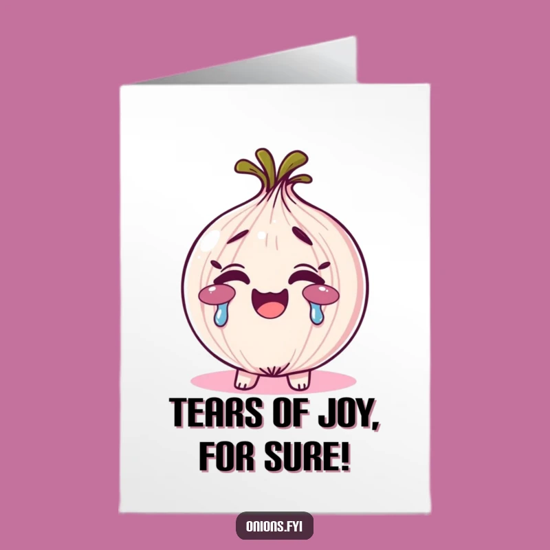 Free Printable Onion Congratulations Card - Rainbow Tears Downloadable Success Art