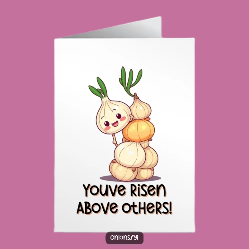 Free Printable Congrats Card: Onion Climb Funny Downloadable Gift Greeting