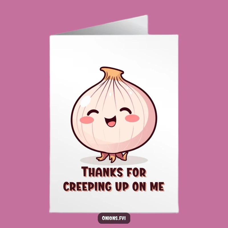 Free Printable Thank You Card: Stealthy Onion, Quiet Thanks Downloadable