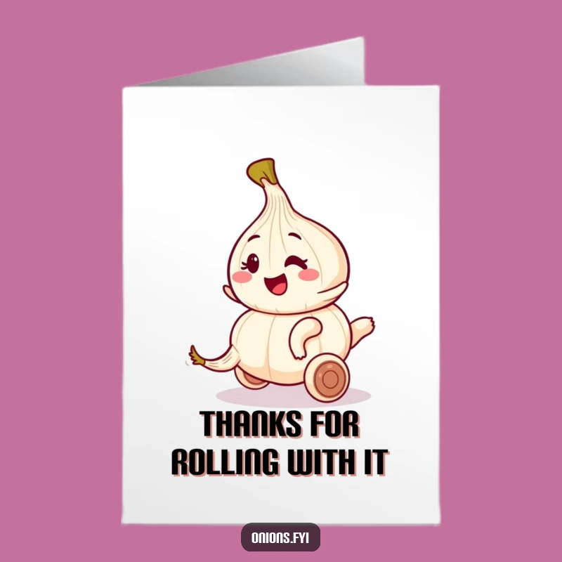 Free Printable Thank You Card: Winky Onion, Garlic Ride, Downloadable Thanks