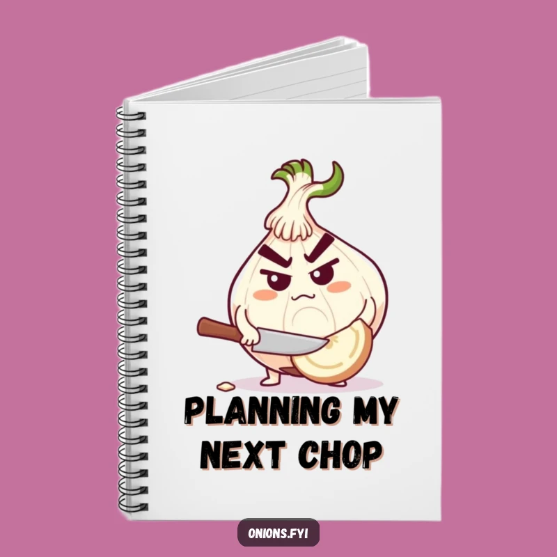 Funny Determined Onion Notebook - Plan Your Victories with Precision!