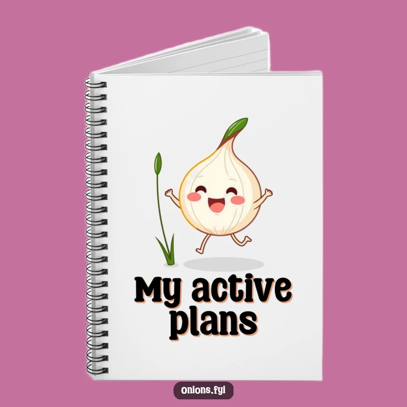 Funny Kawaii Onion Jump Rope Notebook - Jot Down Ideas with Energy