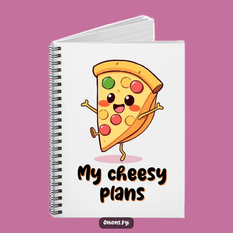 Funny Pizza Cartwheel Notebook - Hilarious Journal for Foodies & Dreamers