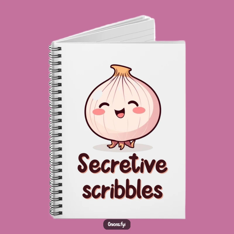 Funny Stealthy Onion Tiptoe Notebook - Jot Down Secrets with a Smile