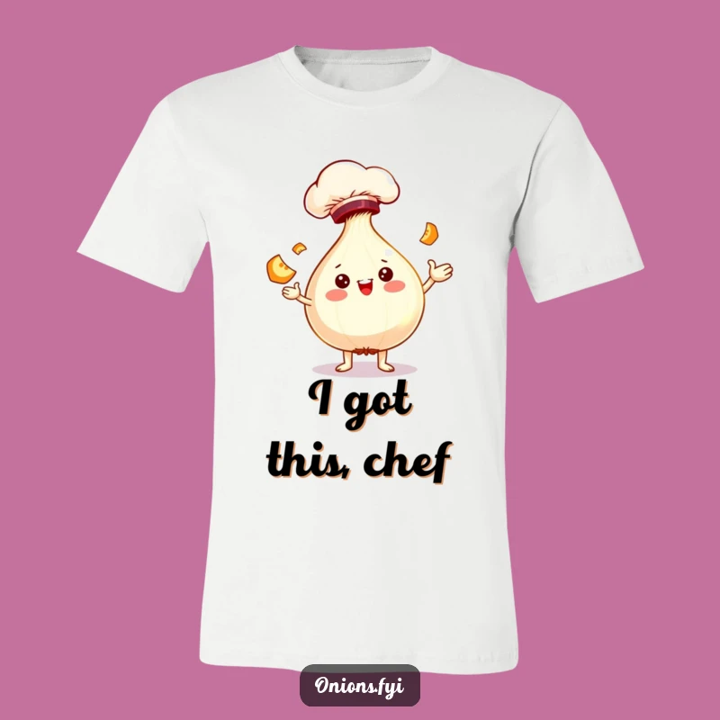 Funny Juggling Chef Onion T-Shirt - Wearable Humor for Kitchen Wizards!