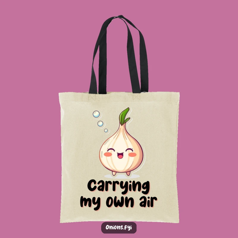 Funny Happy Onion Bubble Tote Bag - Carry Your Fun & Groceries