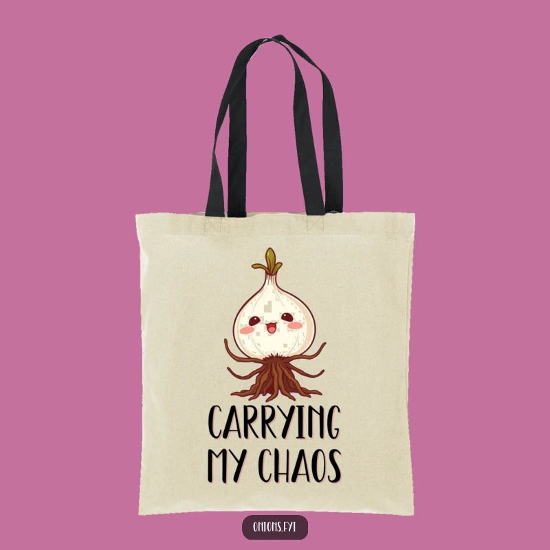 Funny Kawaii Onion Caper Tote Bag The Perfect Hilarious Shopping Companion